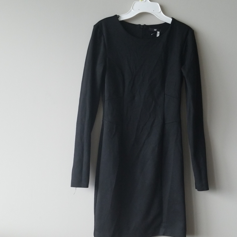 H&M Fitted Pointe Long Sleeve Dress - XS